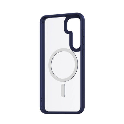 Galaxy S25 Plus Kılıf M-safe Şarj Özellikli Şeffaf Arka Yüzey Benks MagClap TPU Çerçeve Kılıf