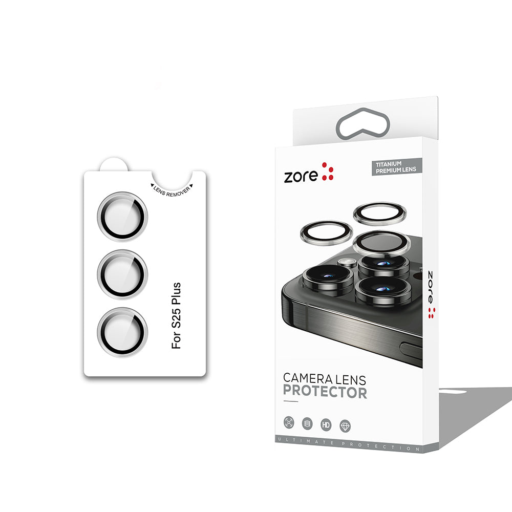 Galaxy S25 Plus Zore CL-12 Premium Safir Parmak İzi Bırakmayan Anti-Reflective Kamera Lens Koruyucu