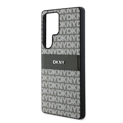 Galaxy S25 Ultra Kılıf DKNY Orijinal Lisanslı Kartlıklı 3D Yazılı Repeat Texture Pattern Kılıf