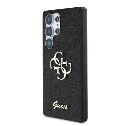 Galaxy S25 Ultra Kılıf Guess Orijinal Lisanslı 4G Büyük Metal Logolu Glitter Kılıf