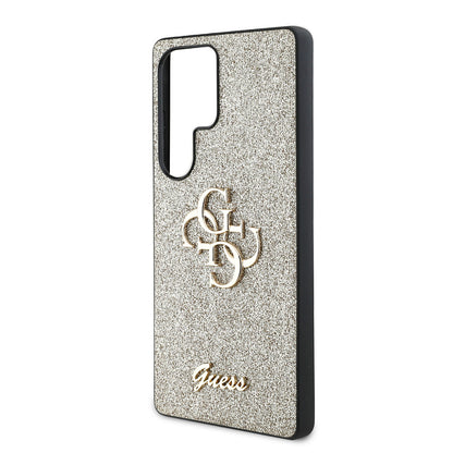 Galaxy S25 Ultra Kılıf Guess Orijinal Lisanslı 4G Büyük Metal Logolu Glitter Kılıf