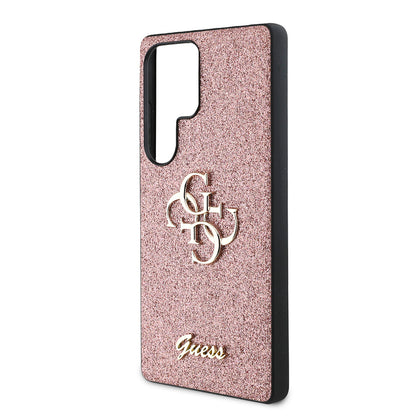 Galaxy S25 Ultra Kılıf Guess Orijinal Lisanslı 4G Büyük Metal Logolu Glitter Kılıf