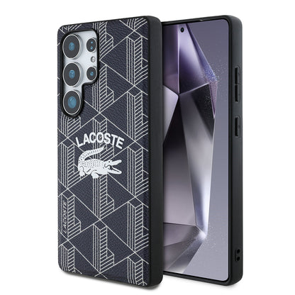 Galaxy S25 Ultra Kılıf Lacoste Orijinal Lisanslı M-safe Şarj Özellikli Mono Vintage Logo Kılıf