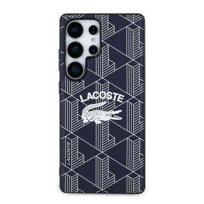 Galaxy S25 Ultra Kılıf Lacoste Orijinal Lisanslı M-safe Şarj Özellikli Mono Vintage Logo Kılıf
