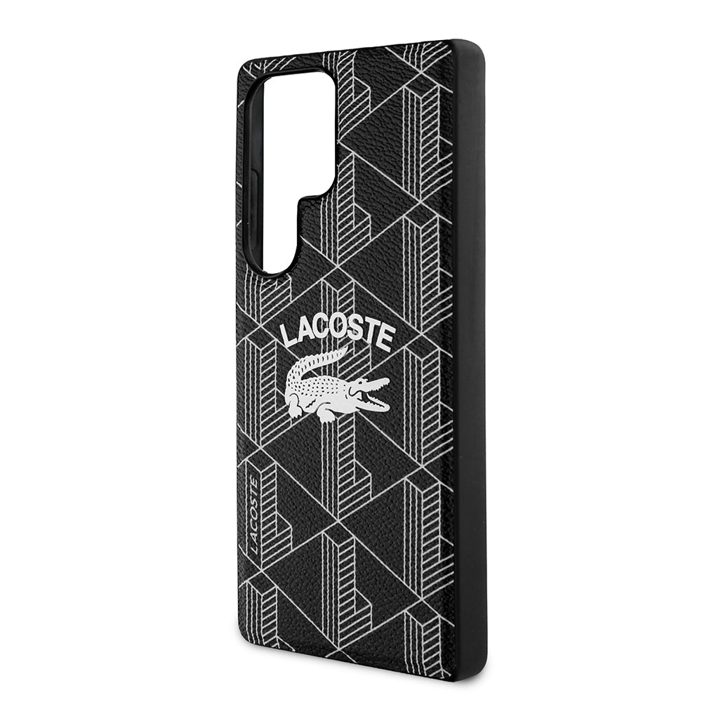 Galaxy S25 Ultra Kılıf Lacoste orijinal Lisanslı M-safe Şarj Özellikli Mono Vintage Logo Kılıf