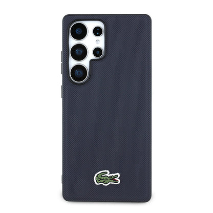 Galaxy S25 Ultra Kılıf Lacoste orijinal Lisanslı PU Pike Desenli Arka Yüzey İkonik Timsah Dokuma Logolu Kılıf