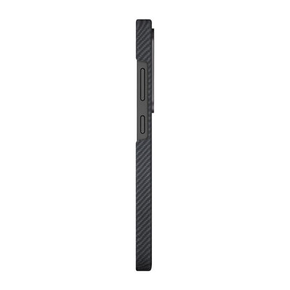 Galaxy S25 Ultra Kılıf M-safe Şarj Özellikli 600D Aramid Fiber Pitaka Ultra-Slim Classic Serisi Black-Grey Twill Kılıf
