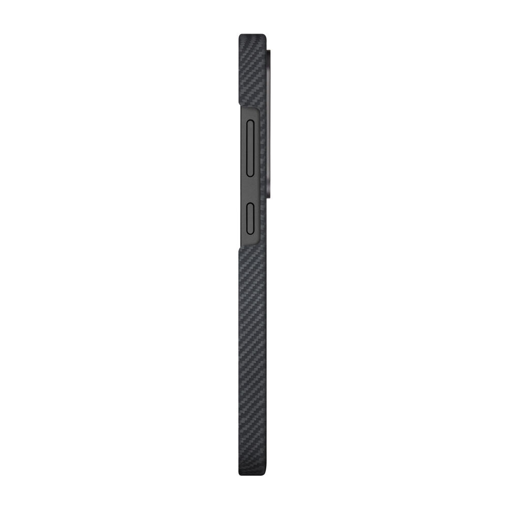 Galaxy S25 Ultra Kılıf M-safe Şarj Özellikli 600D Aramid Fiber Pitaka Ultra-Slim Classic Serisi Black-Grey Twill Kılıf