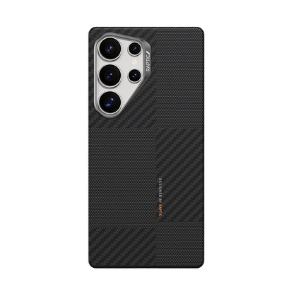 Galaxy S25 Ultra Kılıf M-safe Şarj Özellikli 600D Metal Kamera Çerçeveli Raptic Aramid Fiber Croxx Mondrian Serisi Kılıf