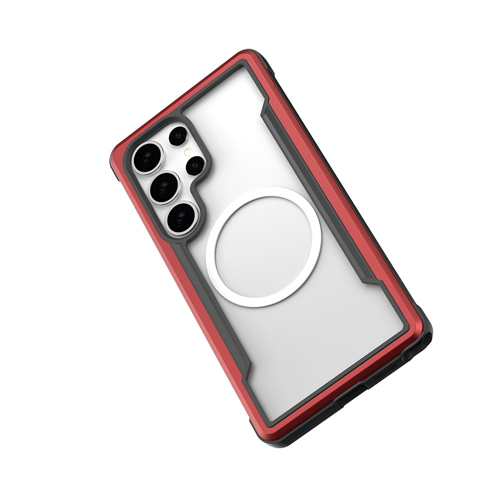 Galaxy S25 Ultra Kılıf M-safe Şarj Özellikli Airbagli Raptic Shield Serisi Şeffaf Arka Yüzey Kılıf