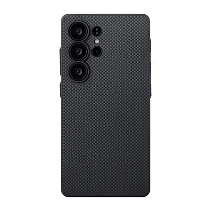Galaxy S25 Ultra Kılıf M-safe Şarj Özellikli Aramid Fiber 3 Fonksiyon Butonlu Pitaka PinButton Serisi Kılıf