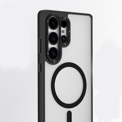 Galaxy S25 Ultra Kılıf M-safe Şarj Özellikli Cam Arka Yüzey TPU Youngkit Gemstone Serisi Kılıf