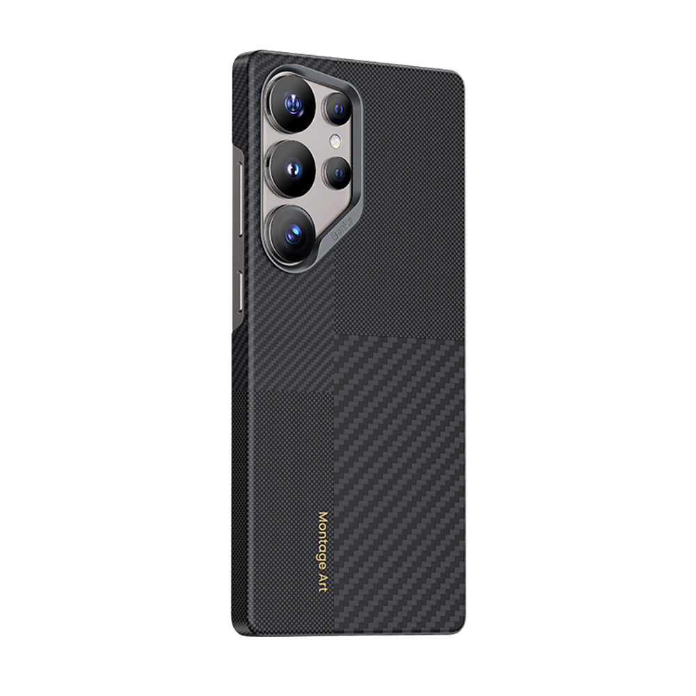 Galaxy S25 Ultra Kılıf M-safe Şarj Özellikli Karbon Fiber Benks Montage ArmorAir Kevlar Kılıf