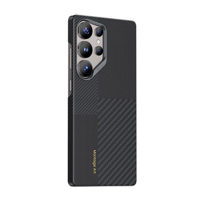 Galaxy S25 Ultra Kılıf M-safe Şarj Özellikli Karbon Fiber Benks Montage ArmorAir Kevlar Kılıf