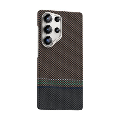 Galaxy S25 Ultra Kılıf M-safe Şarj Özellikli Karbon Fiber Tasarımlı Benks Prestige ArmorAir Kevlar Kılıf