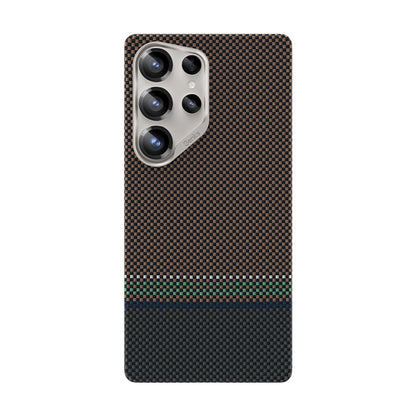 Galaxy S25 Ultra Kılıf M-safe Şarj Özellikli Karbon Fiber Tasarımlı Benks Prestige ArmorAir Kevlar Kılıf