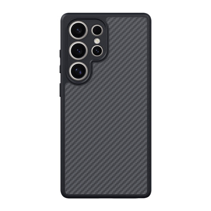 Galaxy S25 Ultra Kılıf M-safe Şarj Özellikli Karbon Fiber Tasarımlı Zore Elnino Kılıf