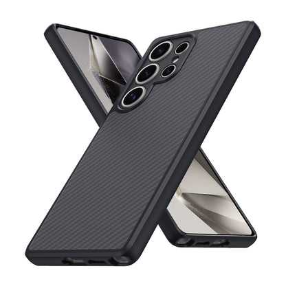 Galaxy S25 Ultra Kılıf M-safe Şarj Özellikli Karbon Fiber Tasarımlı Zore Elnino Kılıf