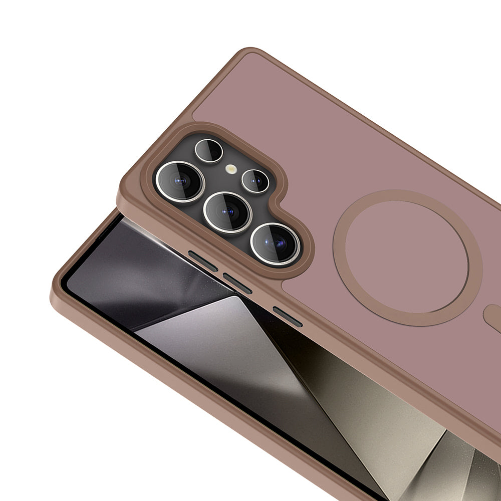 Galaxy S25 Ultra Kılıf M-safe Şarj Özellikli Mat Arka Yüzey Zore Sio Kılıf