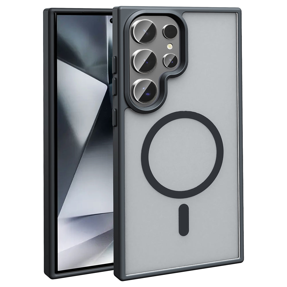 Galaxy S25 Ultra Kılıf M-safe Şarj Özellikli Mat Arka Yüzey Zore Sio Kılıf