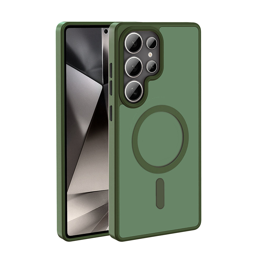 Galaxy S25 Ultra Kılıf M-safe Şarj Özellikli Mat Arka Yüzey Zore Sio Kılıf