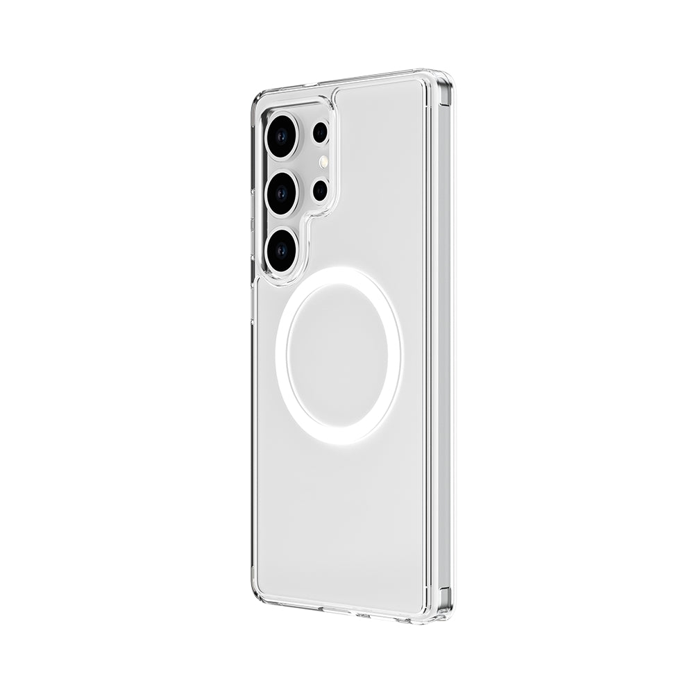 Galaxy S25 Ultra Kılıf M-safe Şarj Özellikli Raptic Crystal M-safe Serisi Şeffaf Kılıf