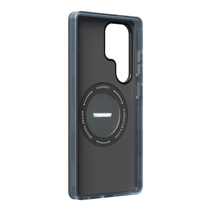Galaxy S25 Ultra Kılıf M-safe Şarj Özellikli Youngkit 360° Standlı Technology Serisi Kılıf