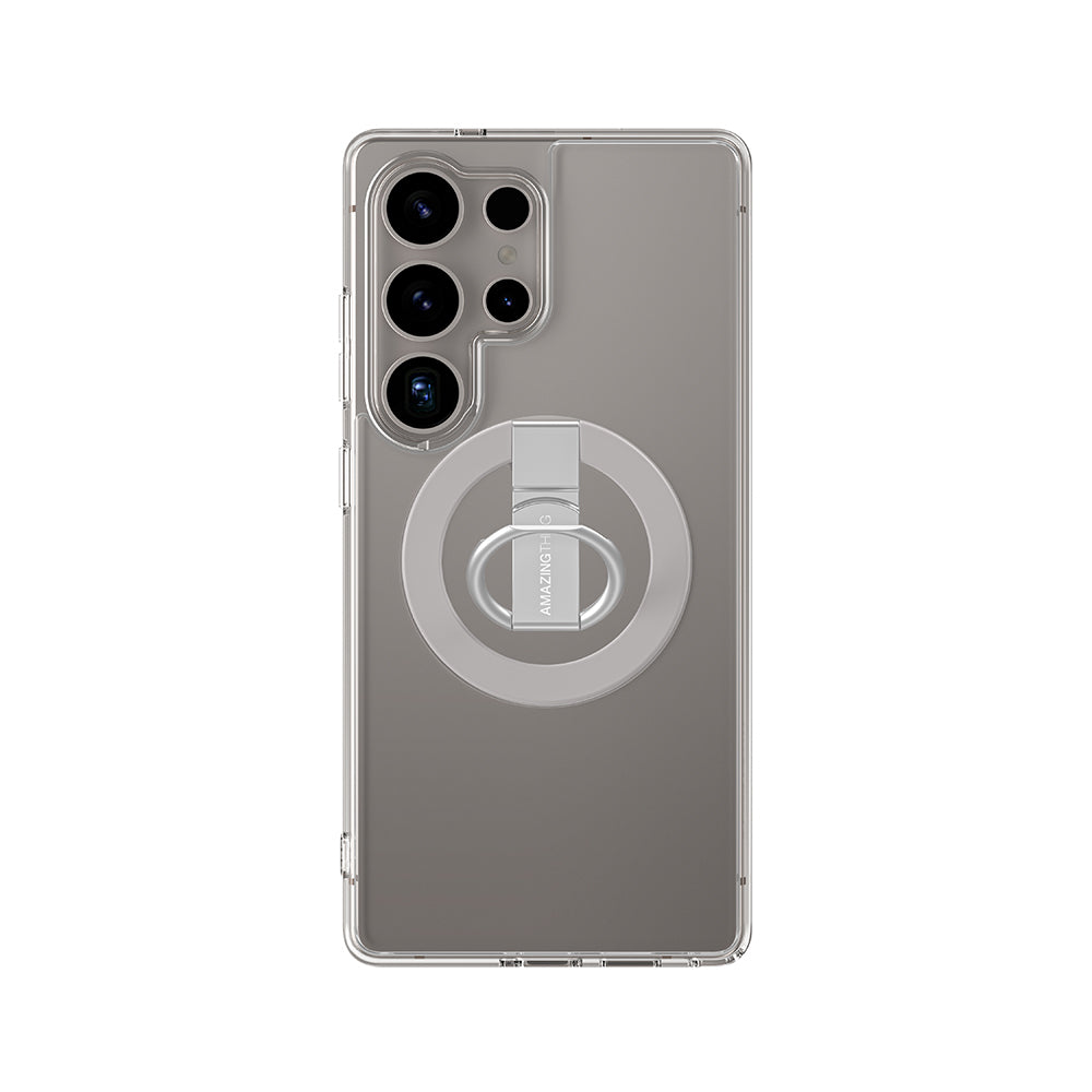 Galaxy S25 Ultra Kılıf M-safe Şarj Özellikli Yüzük Standlı Amazingthing Minimal Grip Serisi Kılıf