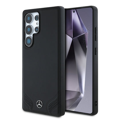 Galaxy S25 Ultra Kılıf Mercedes Benz Orijinal Lisanslı M-safe Şarj Özellikli Deri Dizayn Sade Kılıf