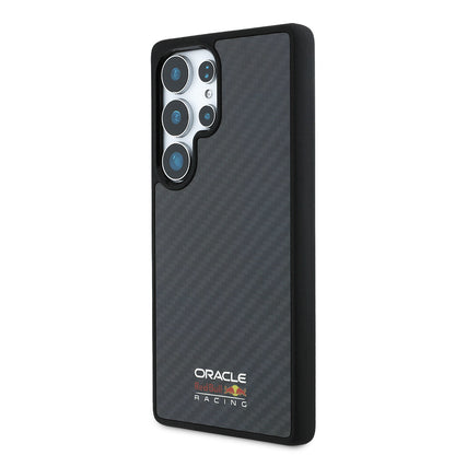 Galaxy S25 Ultra Kılıf Redbull Orijinal Lisanslı M-safe Şarj Özellikli Karbon Fiber Tasarımlı Parlayan Logolu Kılıf