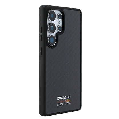 Galaxy S25 Ultra Kılıf Redbull Orijinal Lisanslı M-safe Şarj Özellikli Karbon Fiber Tasarımlı Parlayan Logolu Kılıf