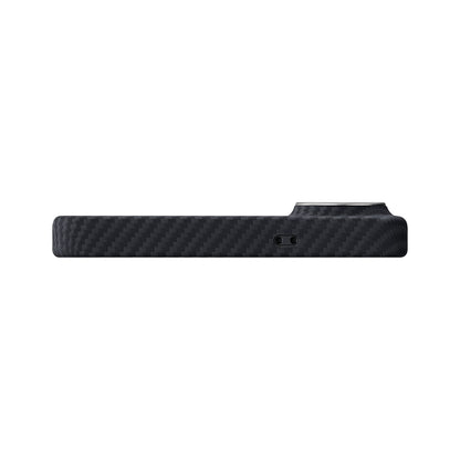 Galaxy S26 Kılıf M-safe Şarj Özellikli 600D Aramid Fiber Pitaka Edge Serisi Black-Grey Twill Kılıf
