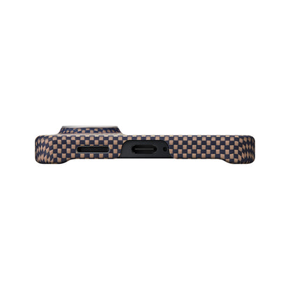 Galaxy S26 Kılıf M-safe Şarj Özellikli Aramid Fiber Pitaka Tactile Woven Sunset-Moonrise Serisi Kılıf