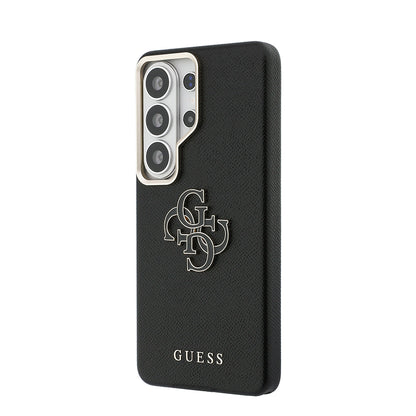 Galaxy S26 Ultra Kılıf Guess Orijinal Lisanslı Grained Yazı ve 4G Büyük Metal Logolu Kılıf