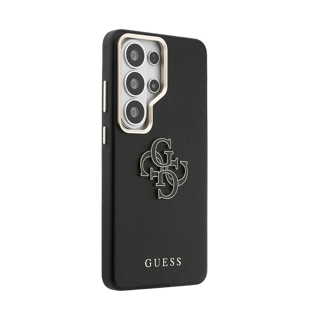 Galaxy S26 Ultra Kılıf Guess Orijinal Lisanslı Grained Yazı ve 4G Büyük Metal Logolu Kılıf