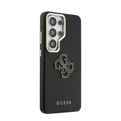 Galaxy S26 Ultra Kılıf Guess Orijinal Lisanslı Grained Yazı ve 4G Büyük Metal Logolu Kılıf