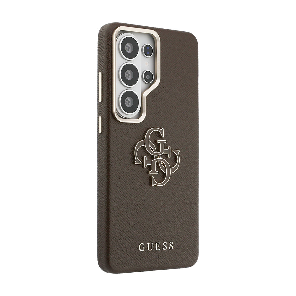 Galaxy S26 Ultra Kılıf Guess Orijinal Lisanslı Grained Yazı ve 4G Büyük Metal Logolu Kılıf