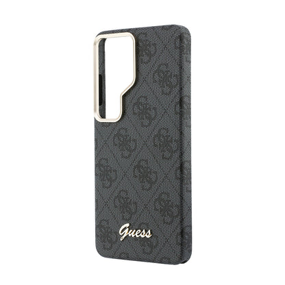 Galaxy S26 Ultra Kılıf Guess Orijinal Lisanslı M-safe Şarj Özellikli Script Yazı Logolu 4G Desenli Kılıf