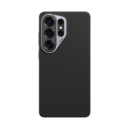 Galaxy S26 Ultra Kılıf Karbon Fiber M-safe Şarj Özellikli Benks Hybrid ArmorPro 600D Kevlar Kılıf