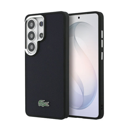 Galaxy S26 Ultra Kılıf Lacoste Orijinal Lisanslı PU Pike Desenli Arka Yüzey İkonik Timsah Metal Logolu Kılıf