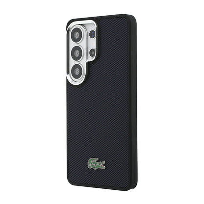 Galaxy S26 Ultra Kılıf Lacoste Orijinal Lisanslı PU Pike Desenli Arka Yüzey İkonik Timsah Metal Logolu Kılıf