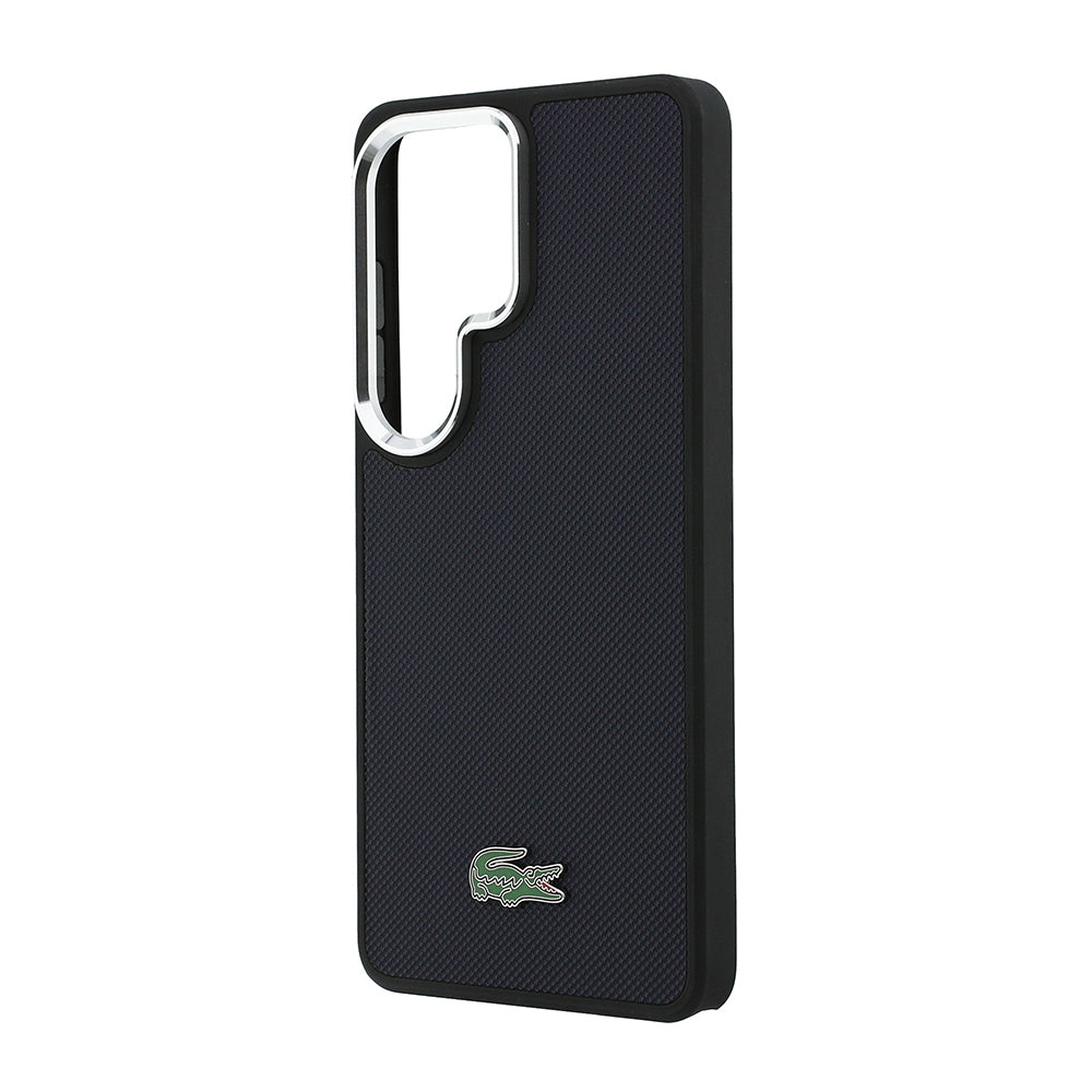 Galaxy S26 Ultra Kılıf Lacoste Orijinal Lisanslı PU Pike Desenli Arka Yüzey İkonik Timsah Metal Logolu Kılıf