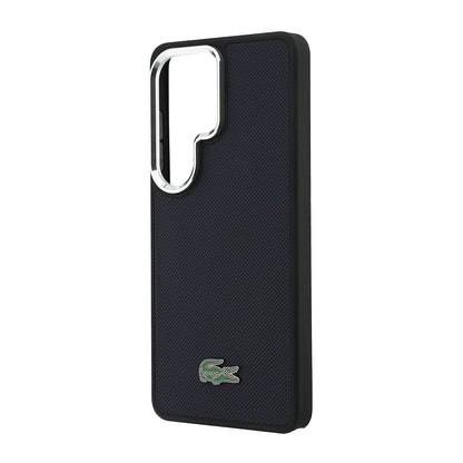 Galaxy S26 Ultra Kılıf Lacoste Orijinal Lisanslı PU Pike Desenli Arka Yüzey İkonik Timsah Metal Logolu Kılıf