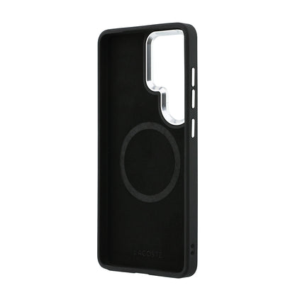 Galaxy S26 Ultra Kılıf Lacoste Orijinal Lisanslı PU Pike Desenli Arka Yüzey İkonik Timsah Metal Logolu Kılıf