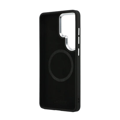 Galaxy S26 Ultra Kılıf Lacoste Orijinal Lisanslı PU Pike Desenli Arka Yüzey İkonik Timsah Metal Logolu Kılıf