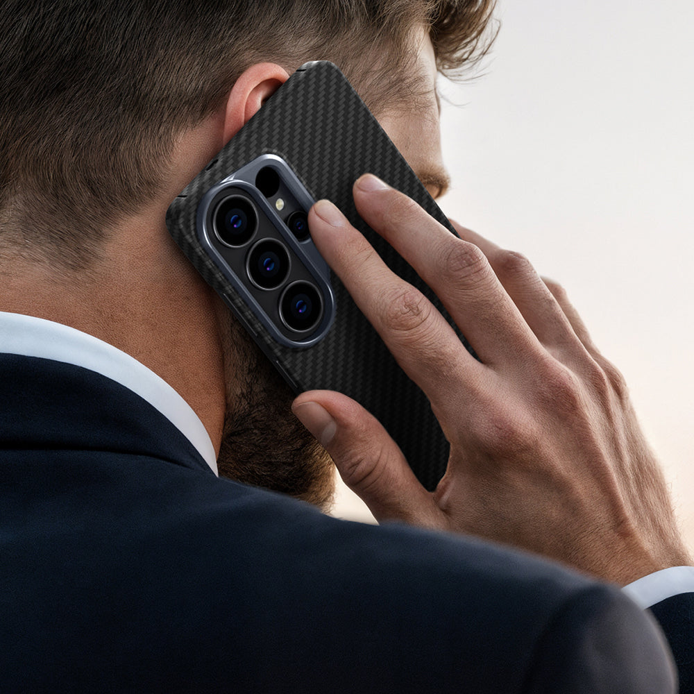 Galaxy S26 Ultra Kılıf M-safe Şarj Özellikli 1500D Aramid Fiber Amazingthing Titan Max Serisi Kılıf