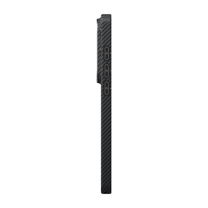 Galaxy S26 Ultra Kılıf M-safe Şarj Özellikli 600D Aramid Fiber Pitaka Ultra-Slim Classic Serisi Black-Grey Twill Kılıf
