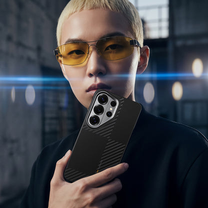 Galaxy S26 Ultra Kılıf M-safe Şarj Özellikli 600D Metal Kamera Çerçeveli Raptic Aramid Dual Serisi Kılıf