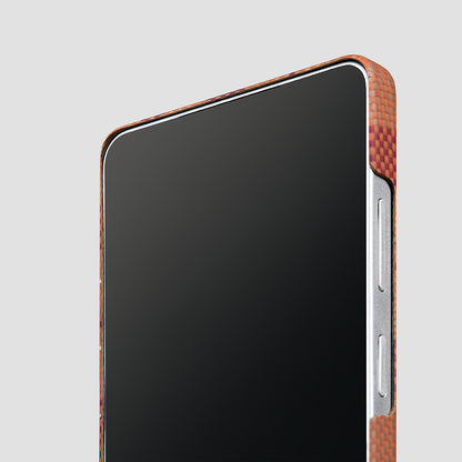 Galaxy S26 Ultra Kılıf M-safe Şarj Özellikli Aramid Karbon Fiber Pitaka Flora in Grid Serisi Kılıf