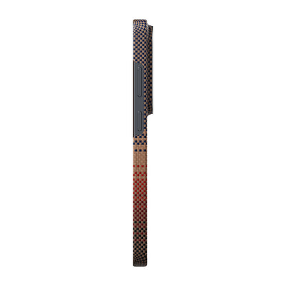 Galaxy S26 Ultra Kılıf M-safe Şarj Özellikli Aramid Fiber Pitaka Tactile Woven Sunset-Moonrise Serisi Kılıf
